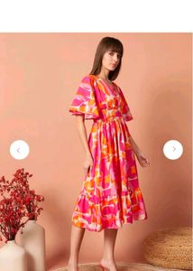 Pink &amp; Orange Print Dress