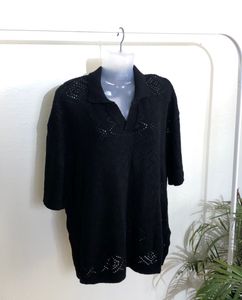 H&M New Black Knitted T-Shirt(Women’s)