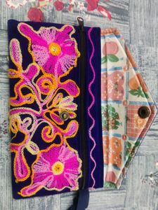 Multicolored Cloth Clutch / Purse