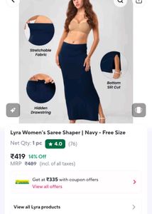 Lyra Saree Shaper - Navy