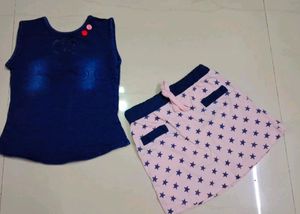 Baby Girl Top And Skirt Set
