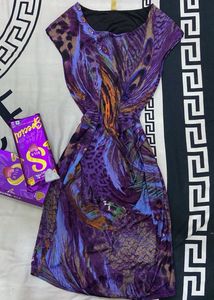 Peacock Print Mini Dress