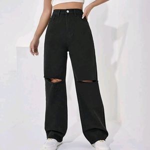 Ripped Straight Leg Jean&#39;s