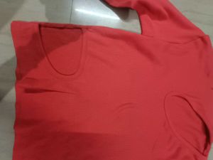 Chic Coral Cutout Top