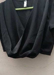 Elegant Black Wrap Top