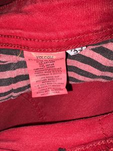 (Rare) Volcom Burgundy Straight Leg Jeans