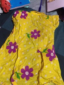 Cute Yellow Floral Kids Top