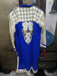 Blue Embroidered Kurti