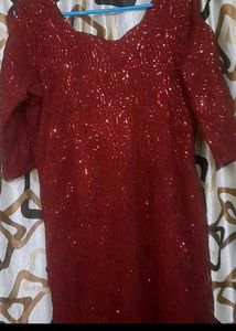 Maroon Sequin Salwar Kameez
