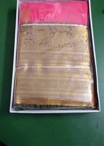 Elegant Pink &amp; Gold Saree
