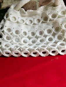 Crochet Handbag White Looks Awesome