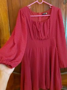 Tokyo Talkies Maroon Dress