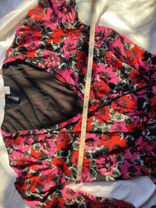 Long Sleeve V-Neck Floral Mini Dress – H&amp;M