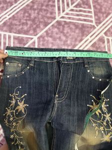 Embroidered Denim Jeans