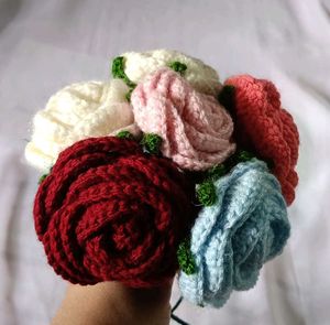 Crochet Rose Bouquet ( 150 Per Piece)
