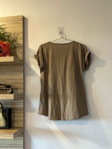 Owl Graphic Tee - Brown