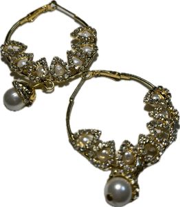 Cute Rhinestone Hoop Earrings