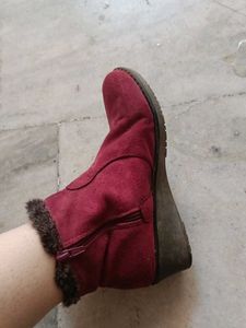 Beautiful Burgundy Boots For Women