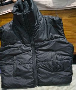 Sleeveless Black Padded Vest