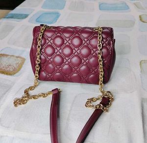 INC.5 Women Wine Quilted Sling Bag