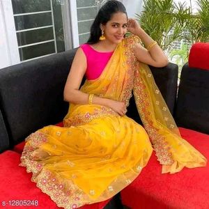 Catalog Name:*Alisha Super Net Sarees*Saree Fabric