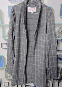 Gray Plaid Duster coat