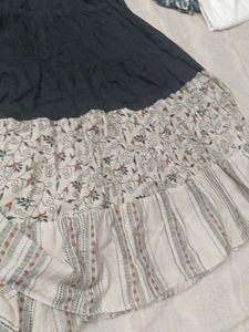 Embroidered Black Full Gown(Never Worn)