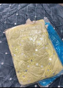 🟡 yellow 💛 Embellished Dupatta