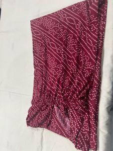 Not Used Maroon Printed Nighty