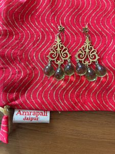 Amrapali Silver Peridot Earrings