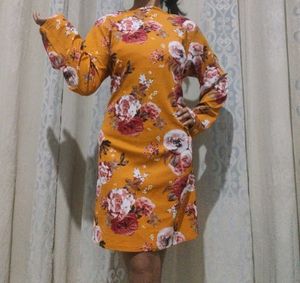 Floral Long Sleeve Mini Dress