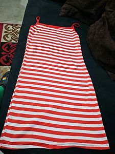 Women Red Striped Dress