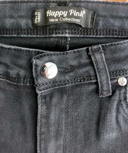 Happy Fash Black Floral Embroidered Jeans