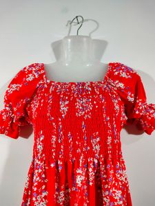 Red Printed Casual Dresses (Women&#39;s)