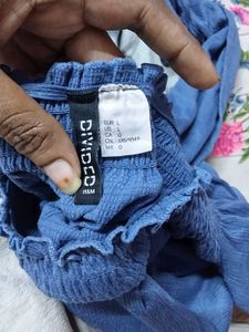 Off-the-shoulder top - Dusky blue - Ladies | H&amp;M