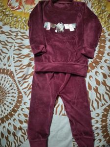 Cute Velvet Top Set