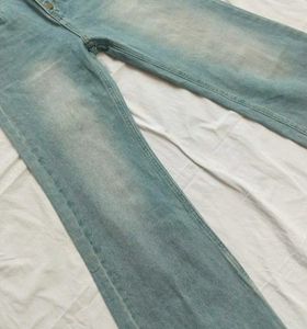 Light Wash Button Fly Jeans
