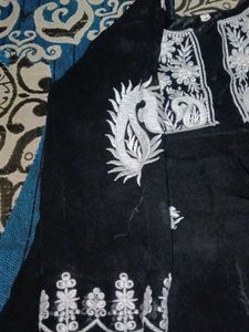 Black Embroidered Kurta
