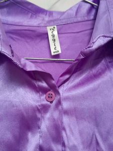 Purple Satin Shirt