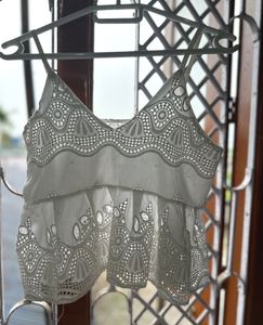 Embroidered Crop Top