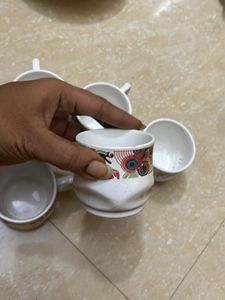 Floral Tea Cup Set (6) Ceramic