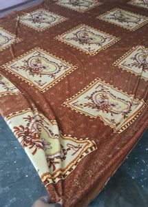 Velvet Brown And Cream Color King Size 72,78 Bedco