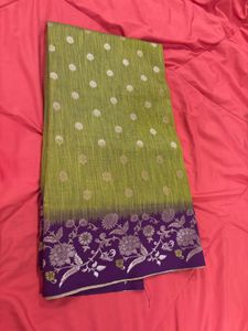 🆕 Vibrant Rich silk cotton saree with Tassel