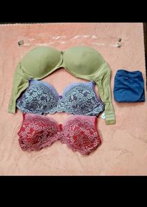 3 Bras+ Jockey Underwear Free