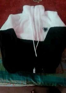 Cute Black &amp; White Plush Jacket