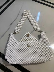 White Beaded Shoulder Bag