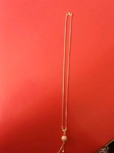Gold Tone Ball Pendant Necklace