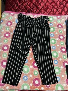 Striped Tie Waist Pants