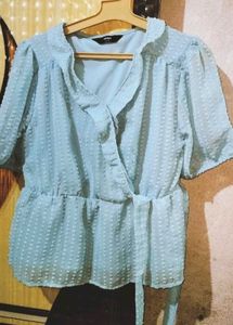 Light Blue Crop Top