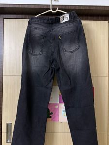 OFF DUTY Wide Leg Denim Jeans (black Washed)